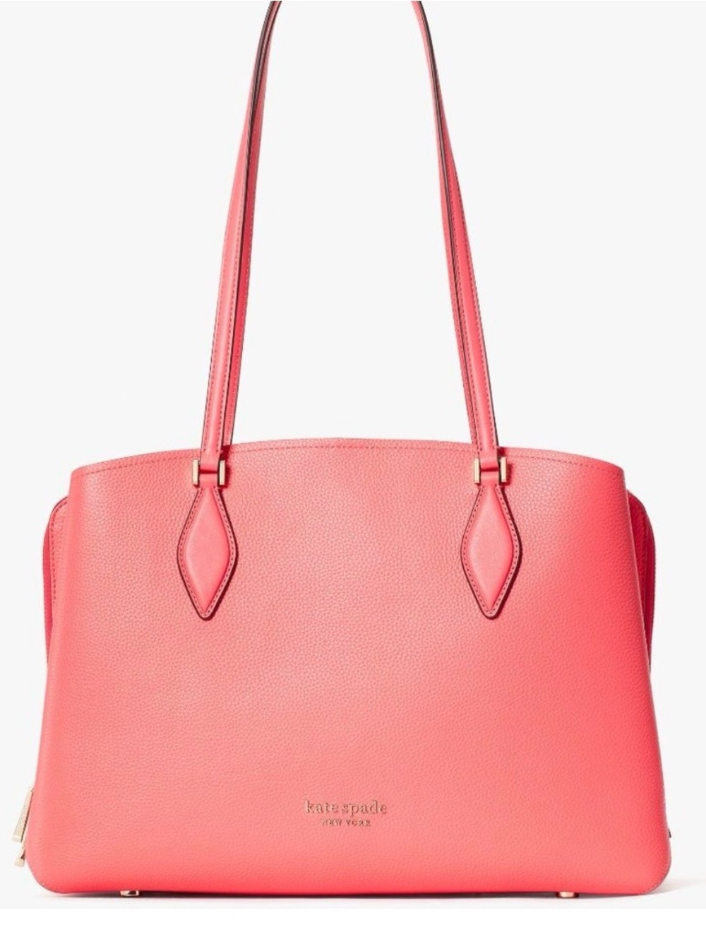 Kate Spade Zeezee Large Work Tote in Coral Pink